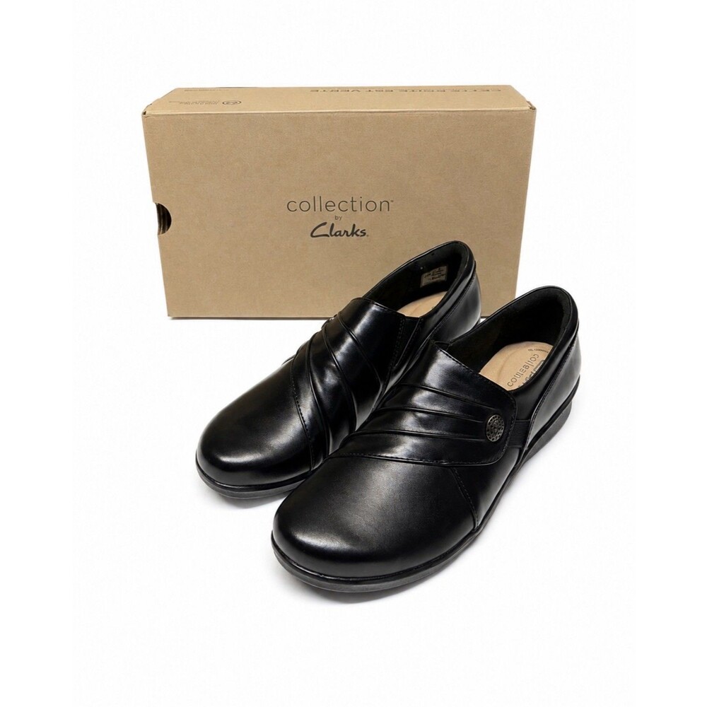 Clarks Hope Roxanne Black Leather Women’s Size 10M New in Box Comfort Shoes